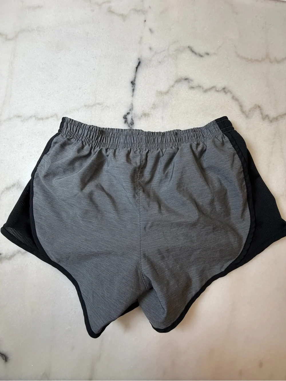 Nike Gray and Black Girls' Athletic Shorts